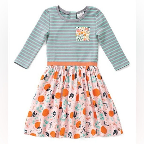 Matilda Jane 435, Joanna Gaines Freah Squeezed Clementine Dress - Picture 1 of 13